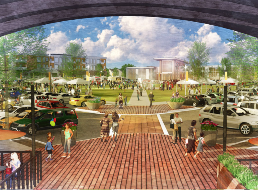 Rendering of the town center